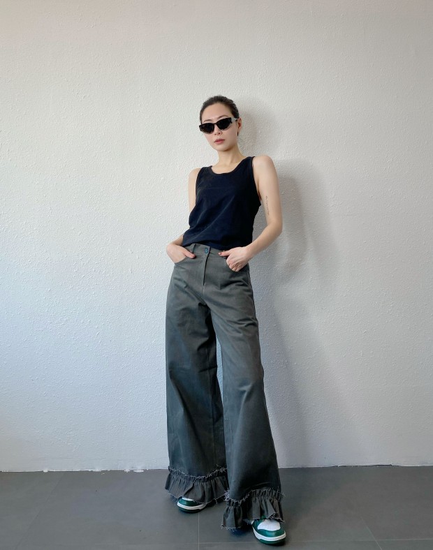 Ruffle Wide Pants #250117